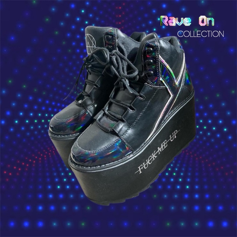 Gothic YRU x Alison Wonderland Qozmo Platform Sneakers in Black
